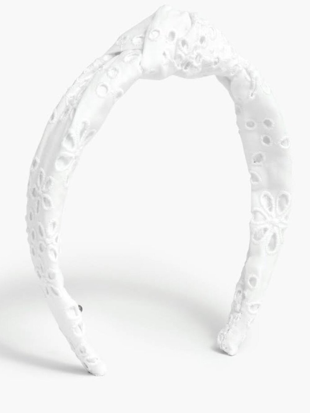 J. Crew White Eyelet Knot Headband/NWT
